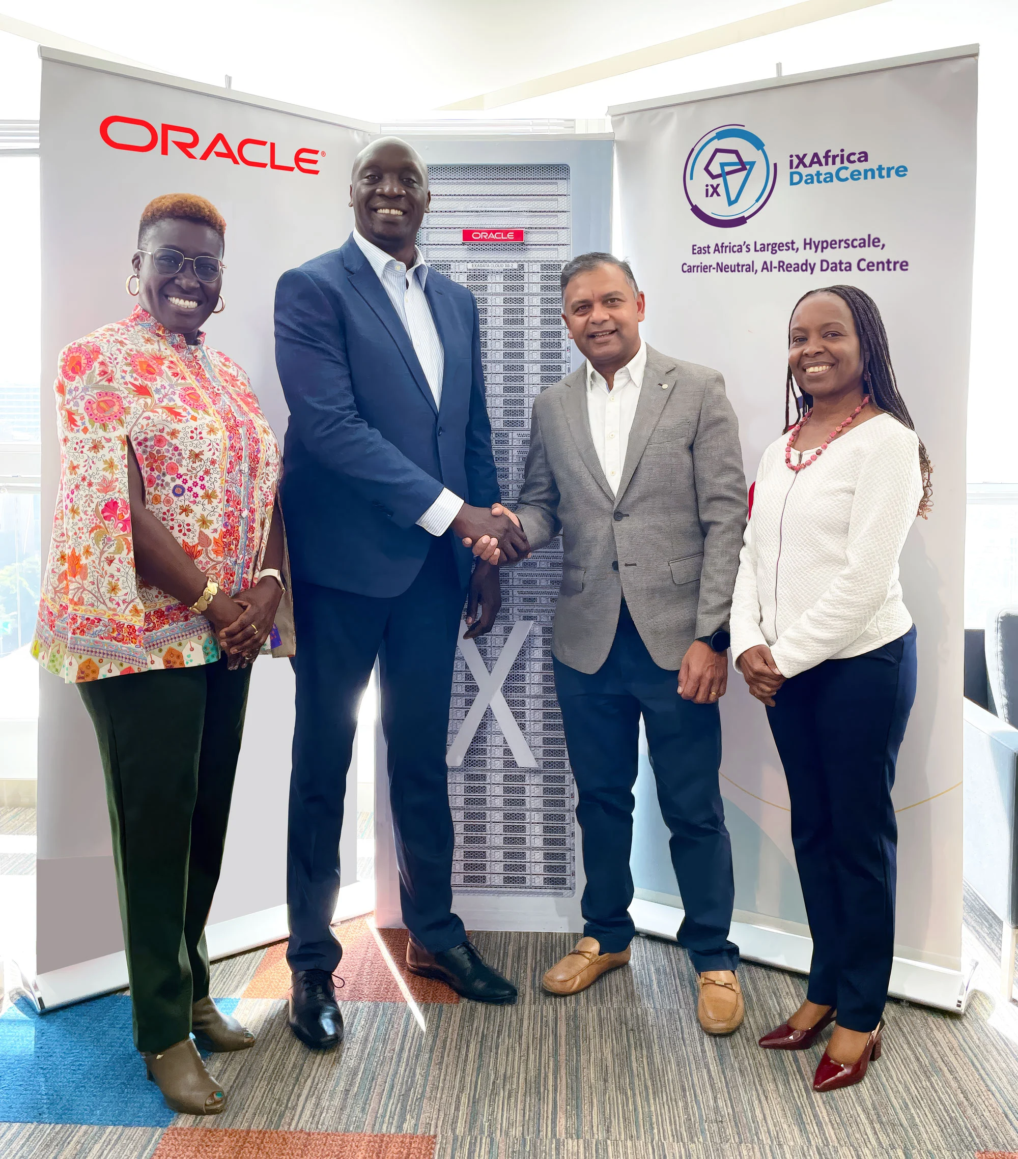 david bunei country leader kenya, oracle and snehar shah ceo ixafrica data centres